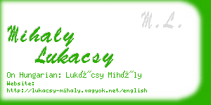 mihaly lukacsy business card